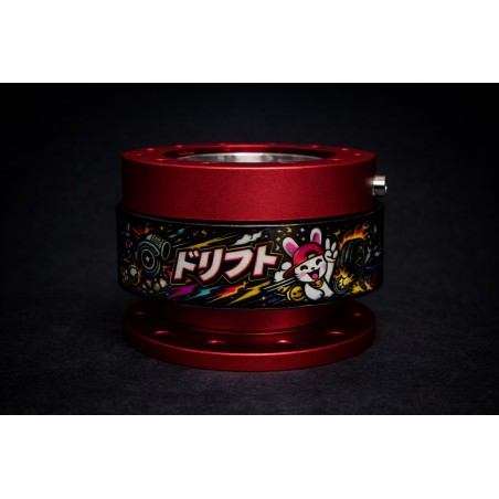 Dorifuto Black Design Schnellverschluss-Lenkradnabe in Rot