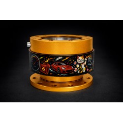 Dorifuto Black Design ātrās atbrīvošanas stūres rumba zelta krāsā
