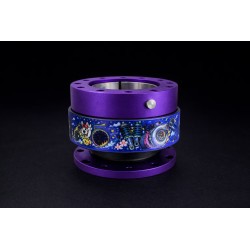 Κεντρικό τιμόνι Dorifuto Blue Design με γρήγορη απελευθέρωση σε μωβ χρώμα