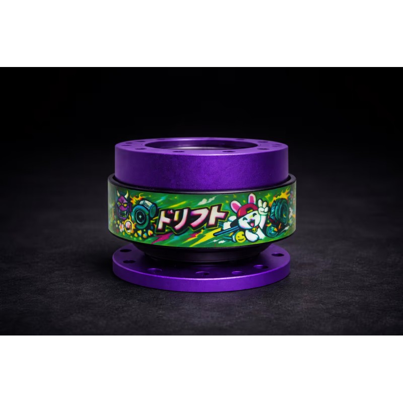 Piasta kierownicy Dorifuto Green Design Quick Release w kolorze fioletowym