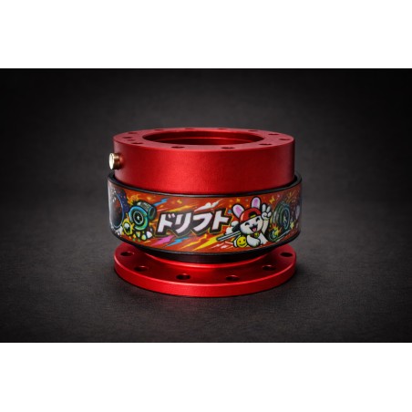 Dorifuto Orange Design Quick Release Steering Hub in Red